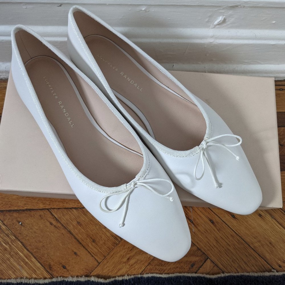 Loeffler Randall Georgie Ballet Flats in White, Size 8.5 NIB - Picture 5 of 9